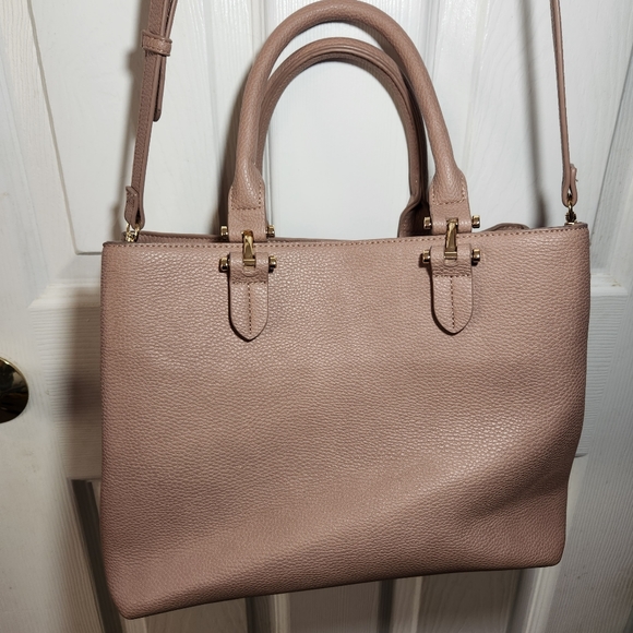 Miztique Purplish Pink Vegan Leather Convertible Crossbody Satchel Bag Purse - Picture 5 of 11